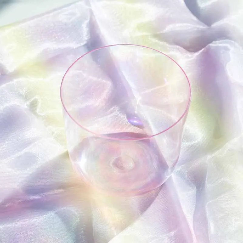 

Прозрачная хрустальная поющая чаша для медитации, красочная поющая чаша, энергетические чаши для релаксации, звуковое исцеление, ударные инструменты