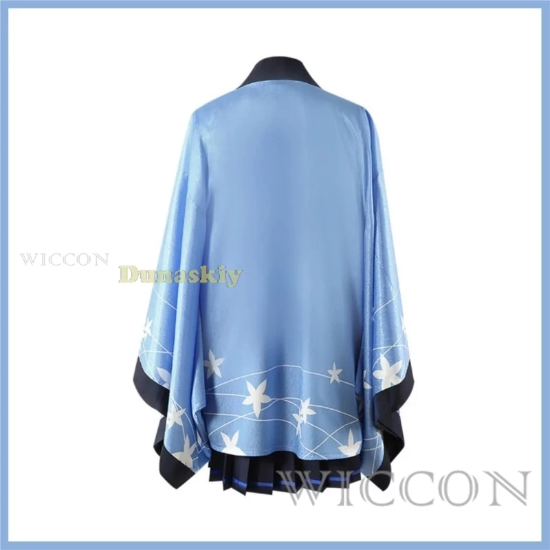 Game Blue Archive Kikyo Cosplay Costume Kikyo Wig Ear Headwear Halo Blue Sailor School Uniform Cloak Shawl Woman Halloween Suit