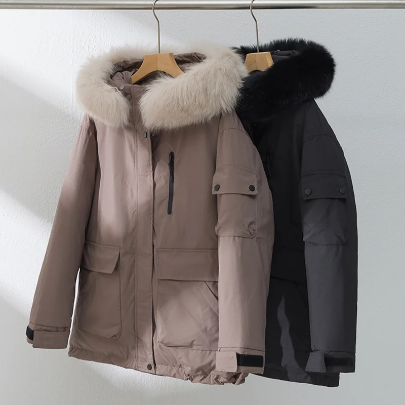 Parkas à capuche épais pour femmes, veste à manches longues, veste rembourrée, streetwear coréen, manteau Emo, vêtements des années 2000, hiver, nouveau, 2024