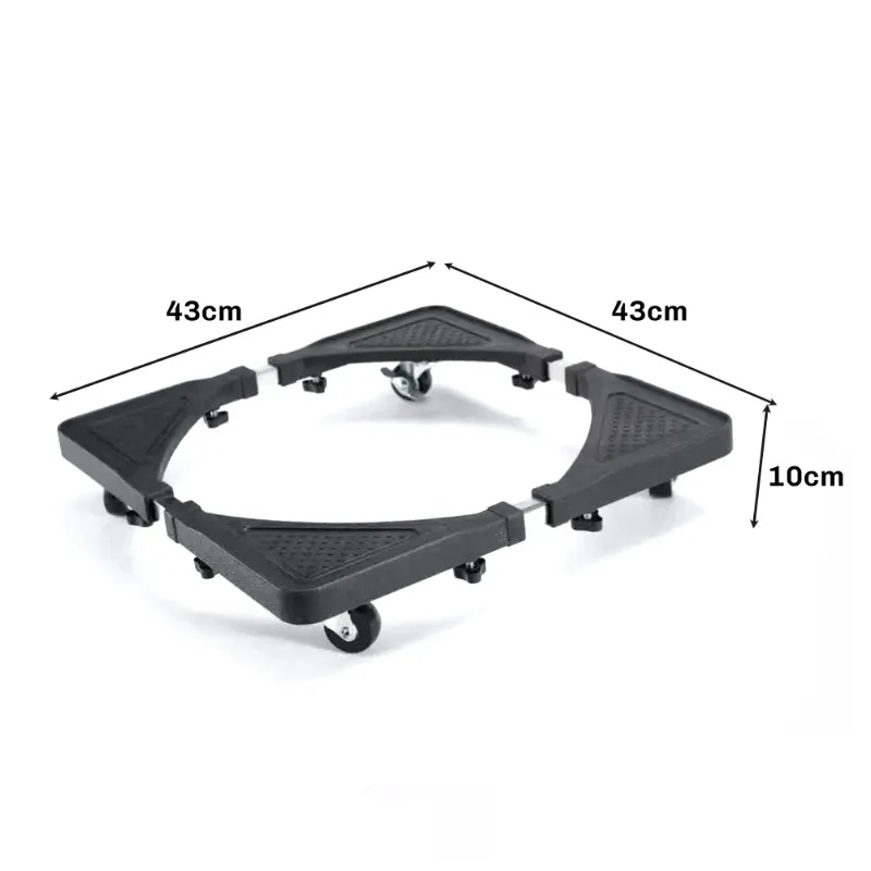 LLCS-Movable Stand For Fridge Dryer Portable Appliance Stainless Steel Adjustable Washing Machine Base Stand Holder