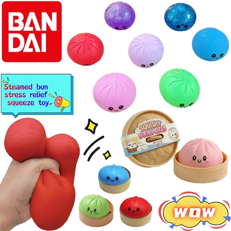 Image of Neue Bandai Baozi Pinch Lego Farbige Cartoon-Figuren, Niedliche Formen, Kreative Tragbare Dekompressions-Ornamente für Männer und Frauen