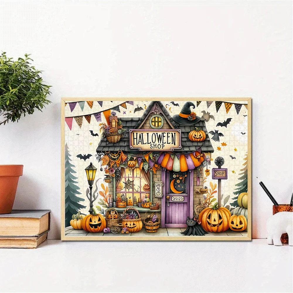 

[Halloween Jigsaw Puzzles] 1000pcs Halloween Jigsaw Puzzles - Big Colorful Puzzles for Adults And Family Fun, Frightening Scen