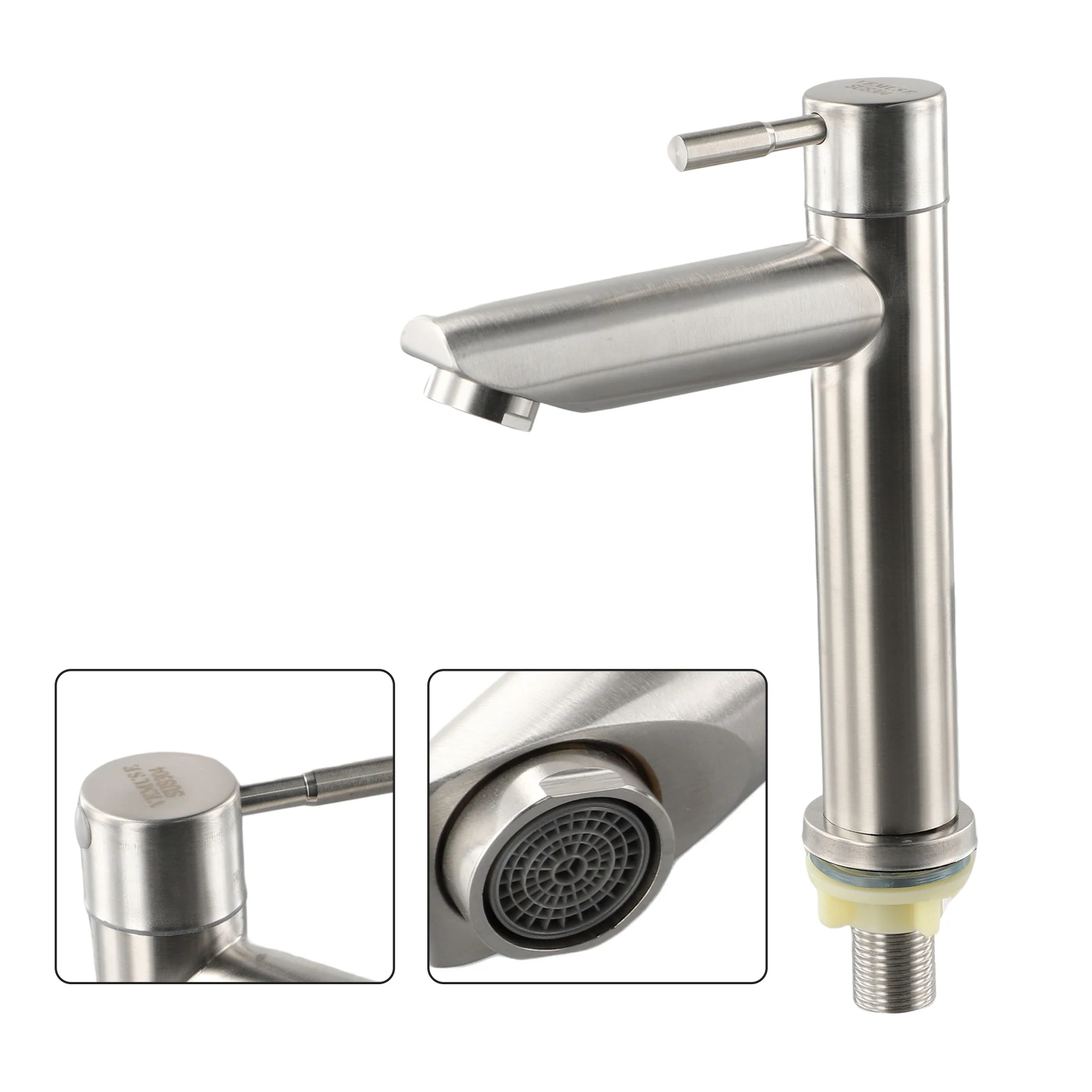 High Quality Useful Brand New Faucet Basin Spare Parts Stainless Steel Without Hose Accessories Cold Sink  High
