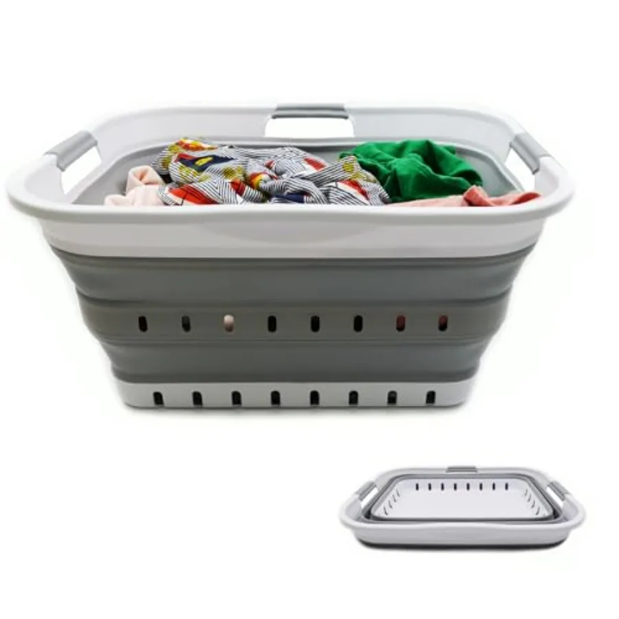 

42L Large Capacity Collapsible Laundry Basket, Space‑Saving Home Storage Bin