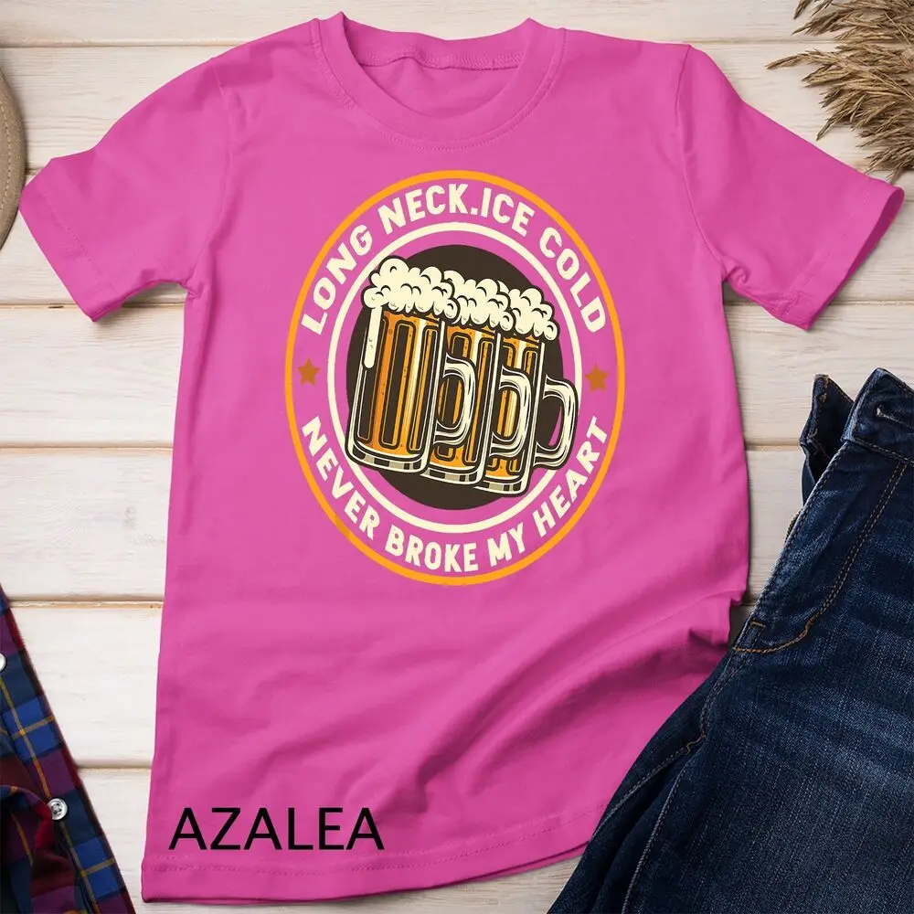 Long Neck Ice Cold Beer Vintage Drinking Gift Unisex T-shirt