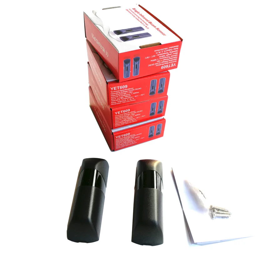 

5 шт. 10м DC/AC 12~24В водонепроницаемые фотоэлементы IP55 для автоматических ворот, датчик безопасности, инфракрасный барьерный датчик, фотоэлементы