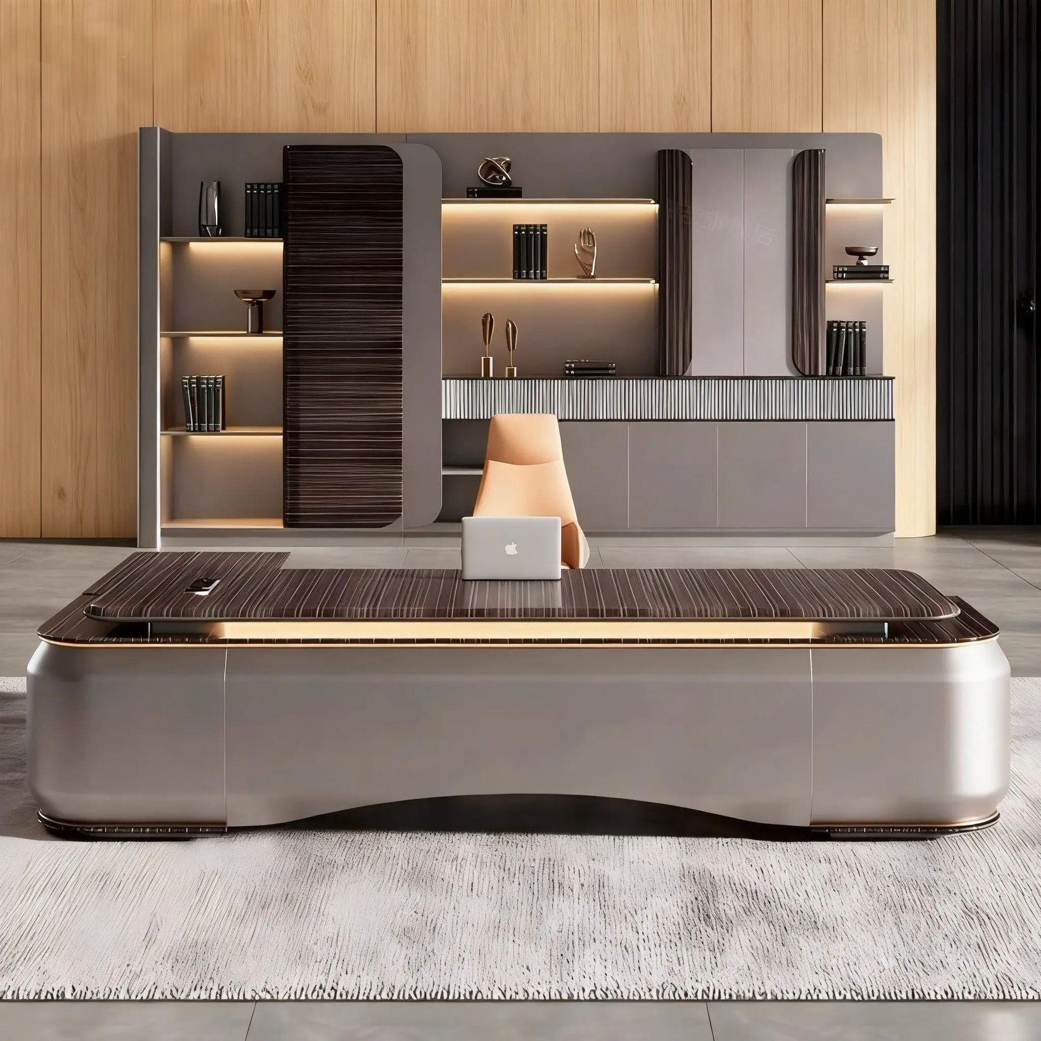 Executive Director Desk Design Style, Boss Office Furniture, Modern Painted Desk