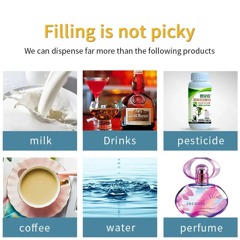 Magnetic Pump Type Semi-Automatic Liquid Filling Machine for Cooking Oil, Pet Shampoo, Perfume