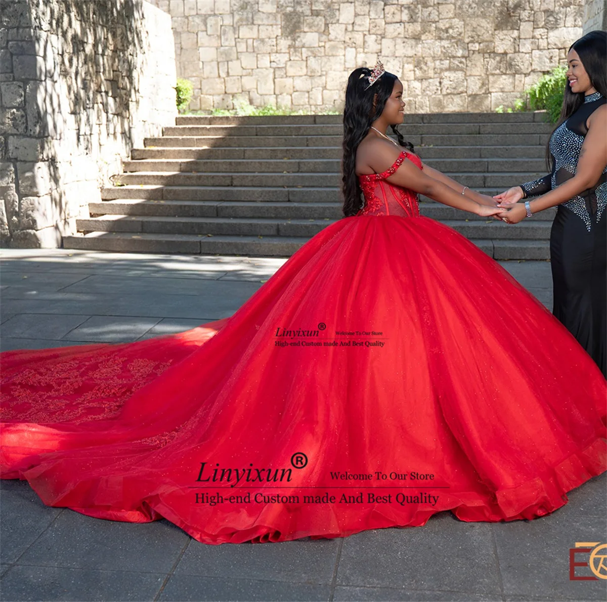 Prinzessin-Applikationen-Spitze-Quinceanera-Kleider, maßgeschneidert, schulterfrei, Geburtstag, süße 16-Kleider, Ballkleid, mexikanische Vestidos de XV Anos