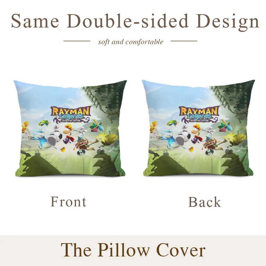 غطاء وسادة مع جلد الخوخ لأريكة غرفة المعيشة ، 45x45 ، شخصيات كارتونية ، لعبة ، للمنزل ، غرفة النوم