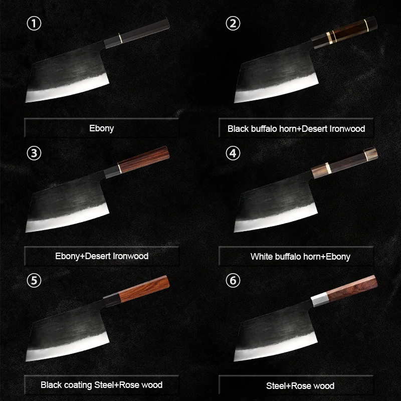 Cuchillo de cocina chino profesional de 7 pulgadas, cuchillos de Chef hechos a mano, de acero inoxidable forjado, para carne, fileteado de pescado, GRANDSHARP