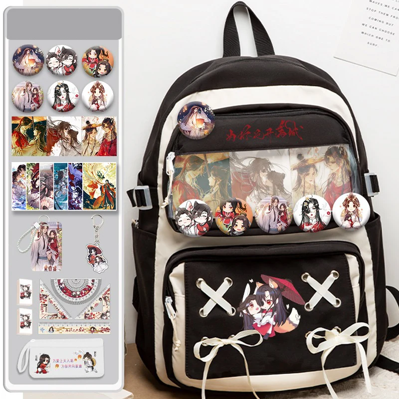 32×48×18cm Black Blue Purple, Heaven officials blessing, Tian Guan Ci Fu, Anime, School Bags, Backpacks, Girls