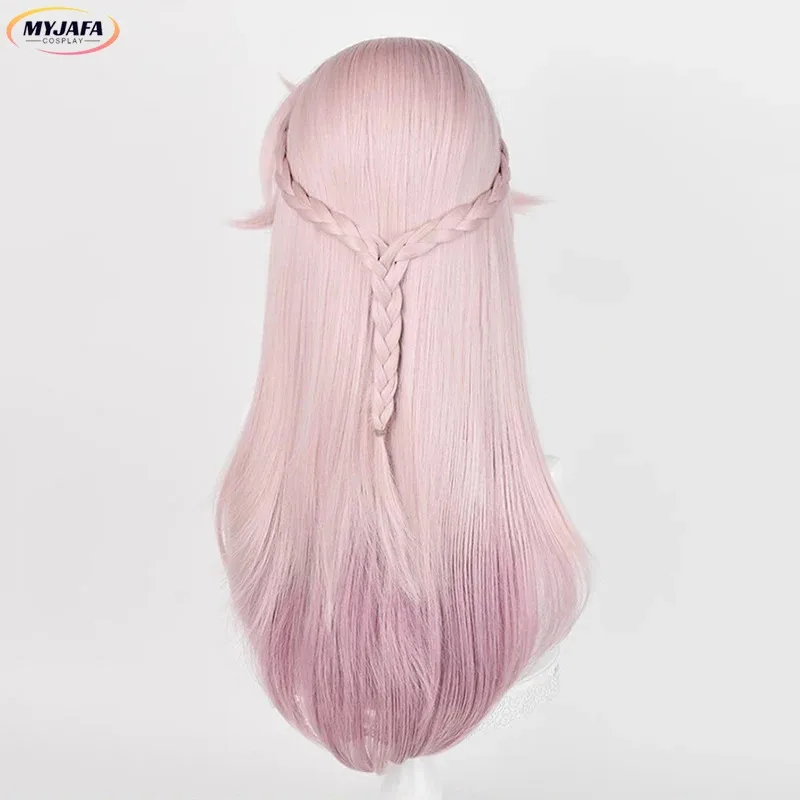 2025 لعبة تأثيري HSR جياو تشيو الوردي التدرج طويل مقاومة للحرارة الشعر الاصطناعية هالوين أنيمي الباروكات + غطاء شعر مستعار #5