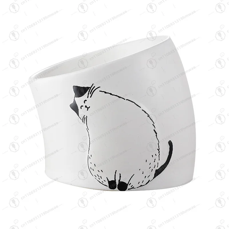 

Environmentally friendly cat and dog pet bowl, high foot protection cervical spine pet snack drink bowl