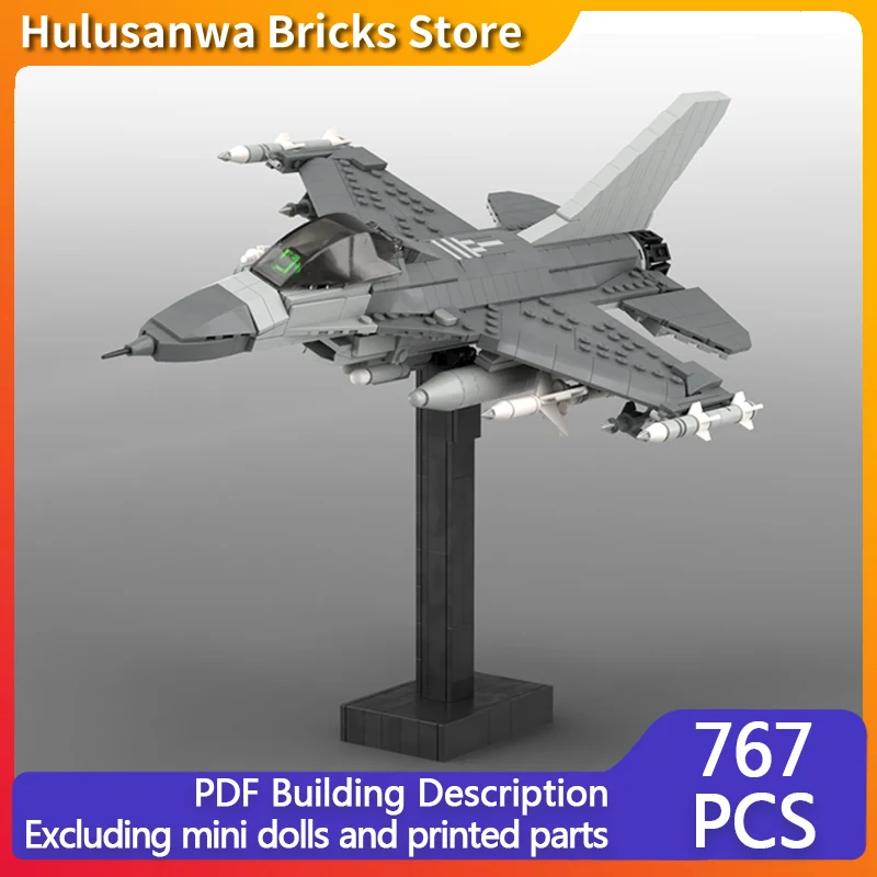 

F-16 Viper Modern Military Fighter Jets Model MOC Building Bricks War Equipment Modular Gifts Holiday Assemble Children Toy Suit