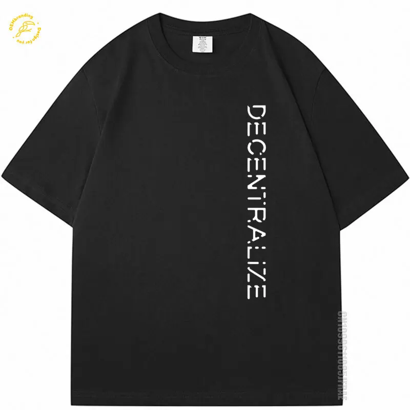 

Crypto Cryptocurrency Gift Blockchain Decentralize 2025 Hot Graphic T Shirt Футболки Мужские T-Shirts For Men Short Sleeve