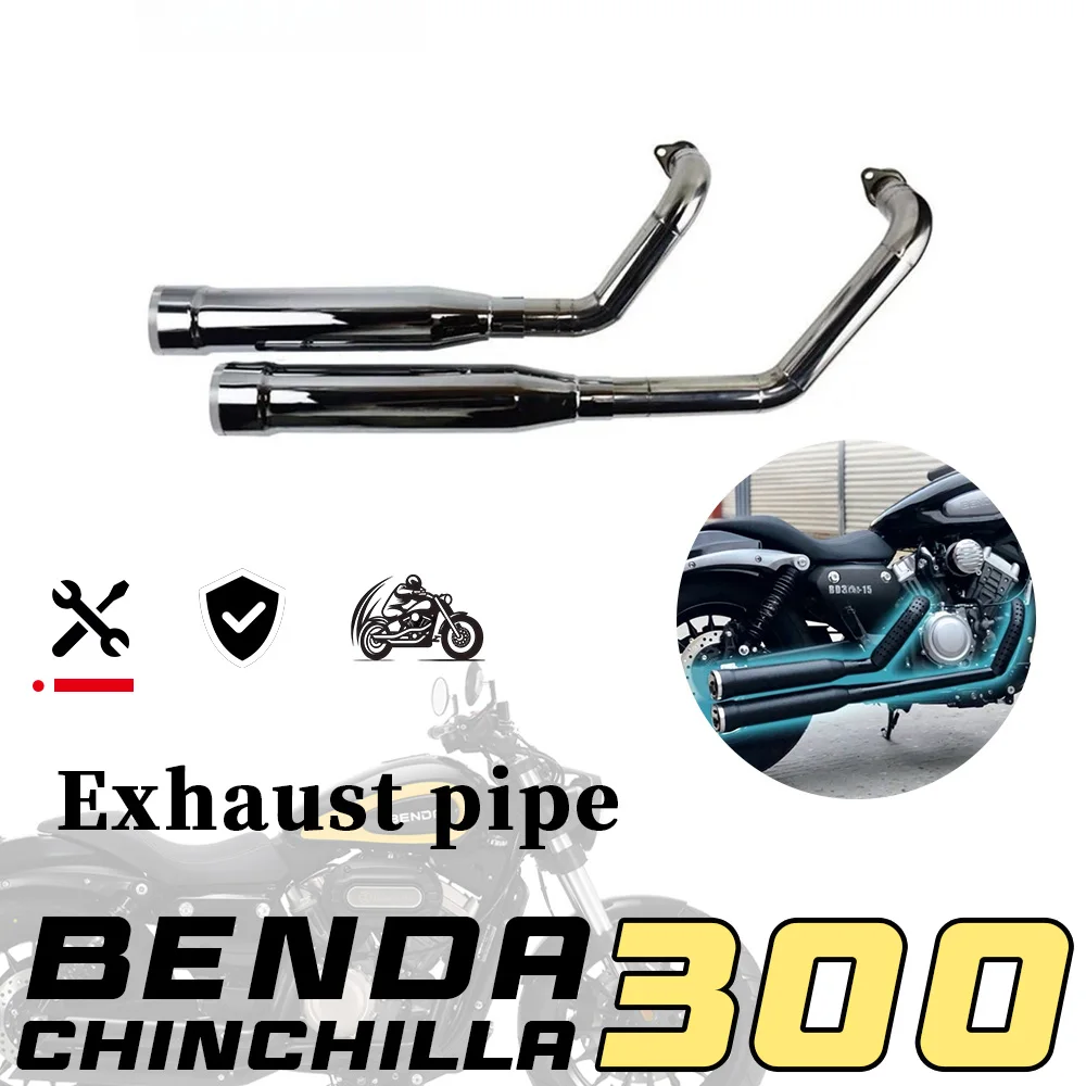 FOR BENDA Chinchilla 300 Custom Cobra Dual Exhaust Pipe Thickened Removable Horse Hoof Tone