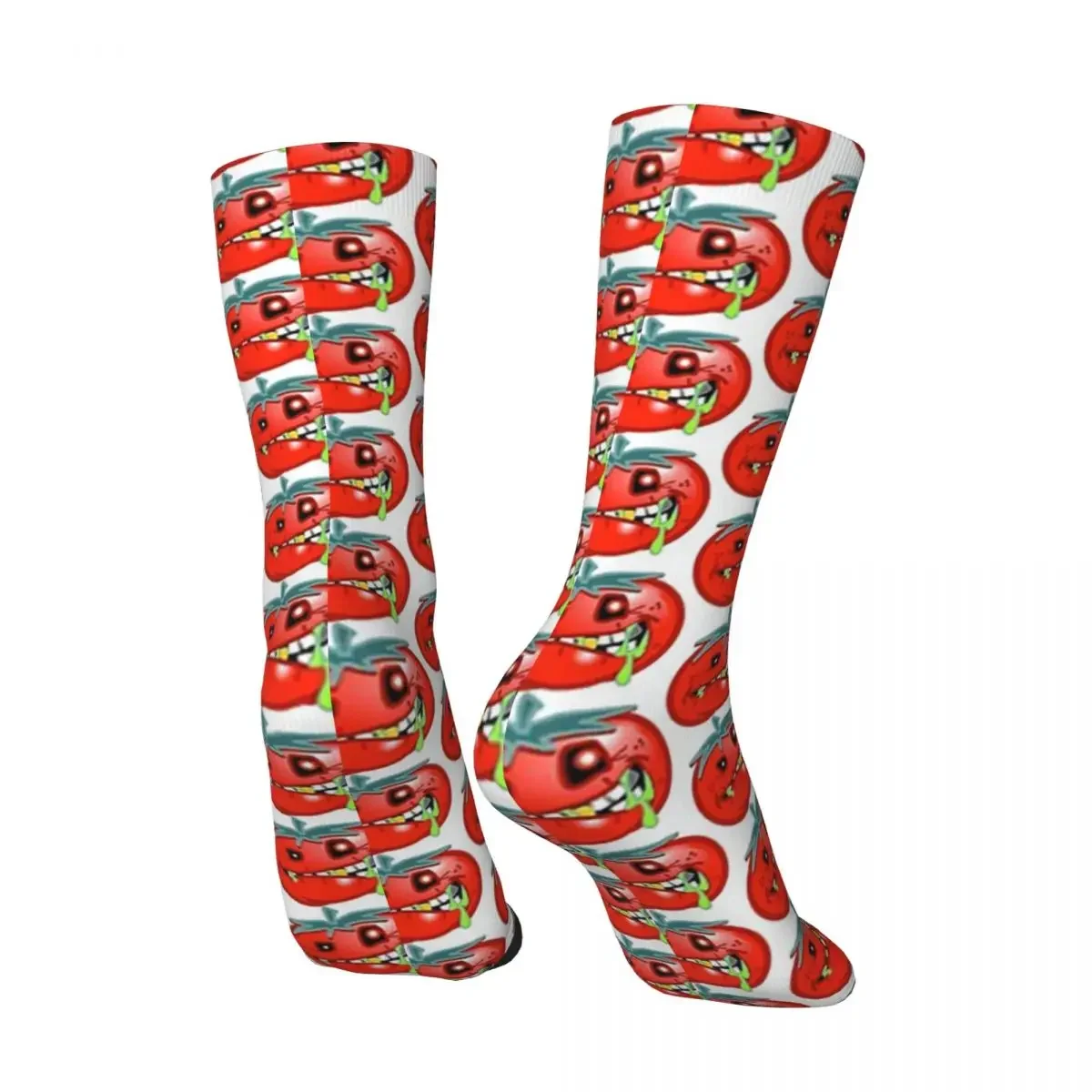 Retro Tomato Zombie Crazy Men's compression Socks Unisex Fruit Party Harajuku Pattern Printed Funny Novelty Happy Crew Sock