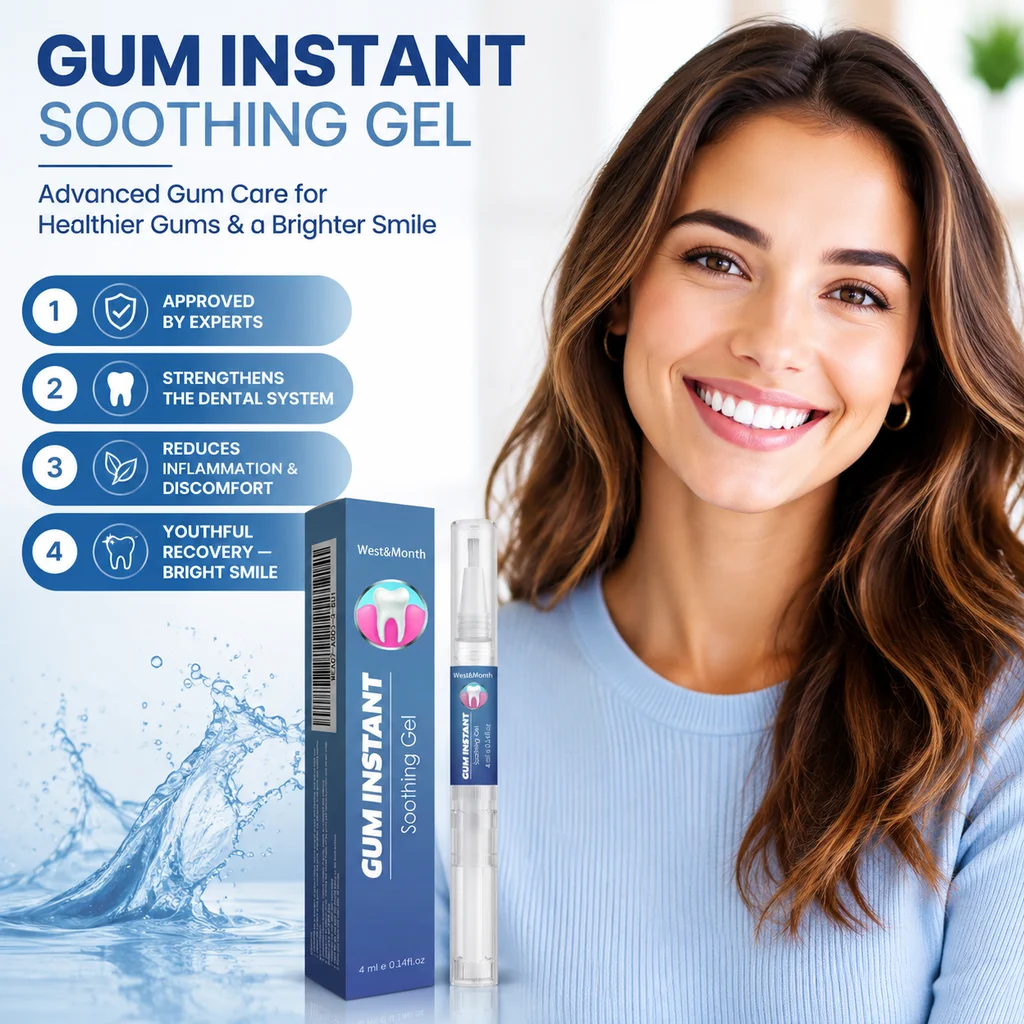 WestMonth Gum Care Gel Deep Cleaning Relieves Gum Swelling And Pain Repair Cleans Plaque Stains Tartar Whitens Teeth Gel Serum
