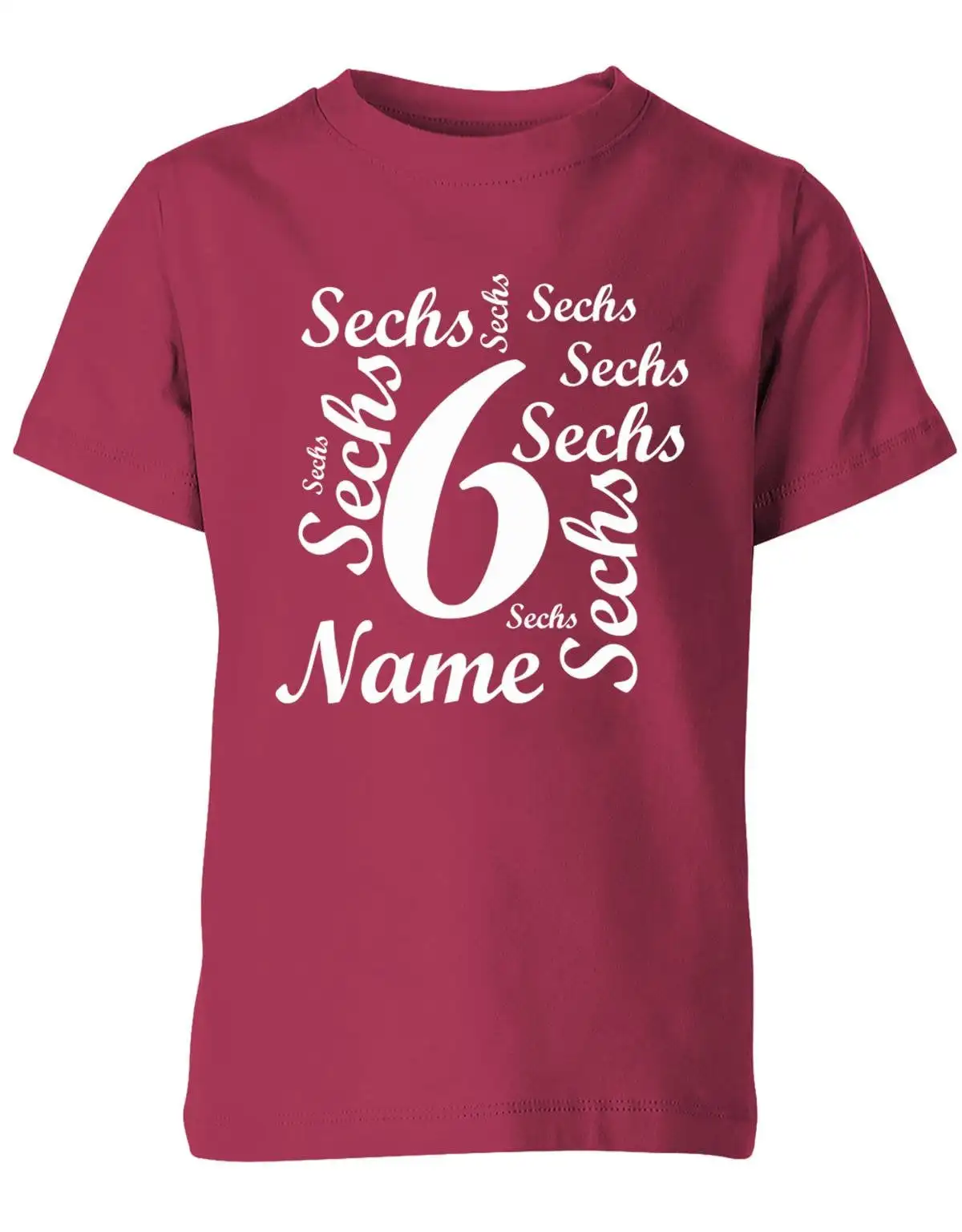 Sechsen: Personalisierte Geburtstagsshirts für Jungen und Mädchen