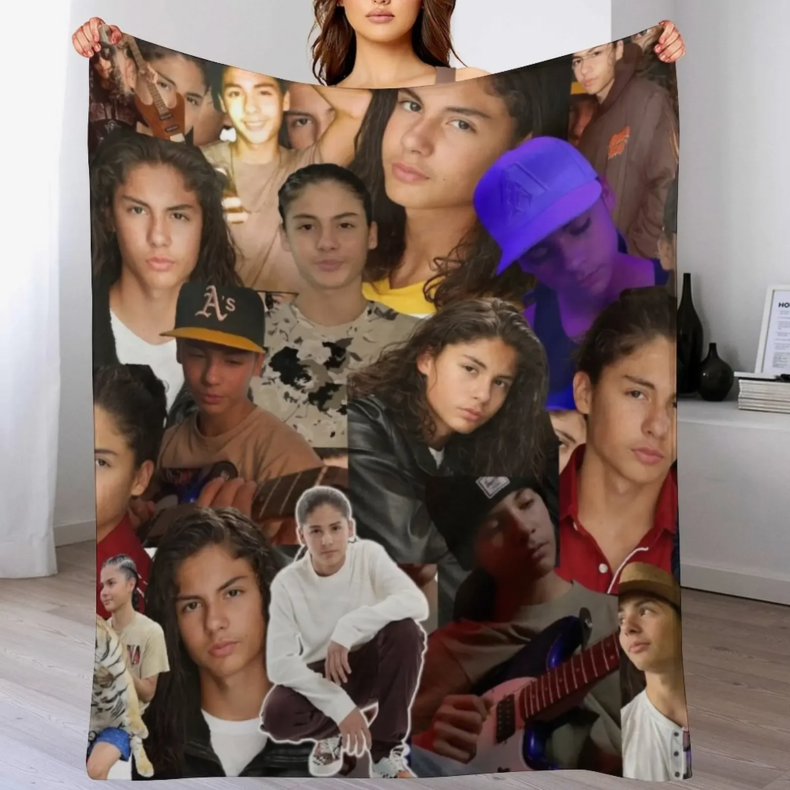 

New Miguel Cazarez Mora Seamless Collage Throw Blanket Warm Plush Fuzzy Blanket for Living Room