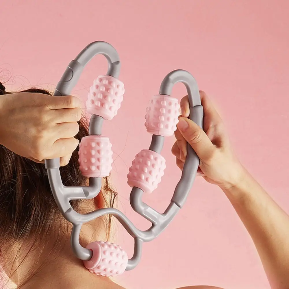Five Wheel Massager Ring Leg Clip Body Massager Muscle Relaxation Annular Leg Clamp Fitness U-shaped Yoga Massage Roller
