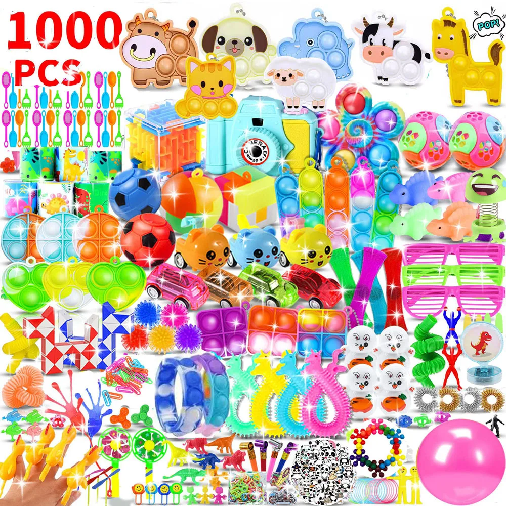 1000PCS for Kids Adult Mix Fidget Sensory Toys Set Party Favors Birthday Supplies Prizes Goodie Bag Gifts Xmas Stocking Fills