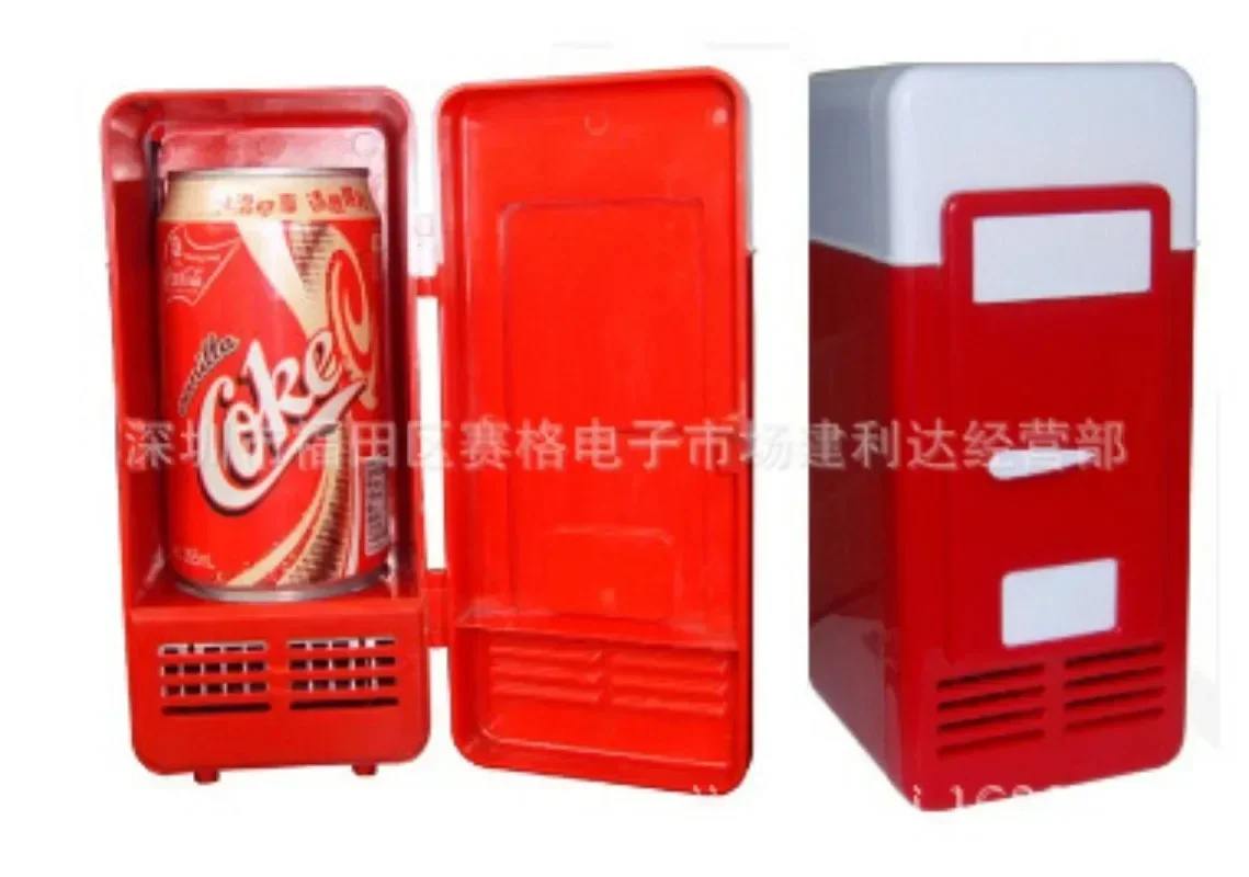 USB Mini Refrigerator USB Small Refrigerator Can Be Cooled and Heated with Cable Control Switch Heating and Cooling Dual Use