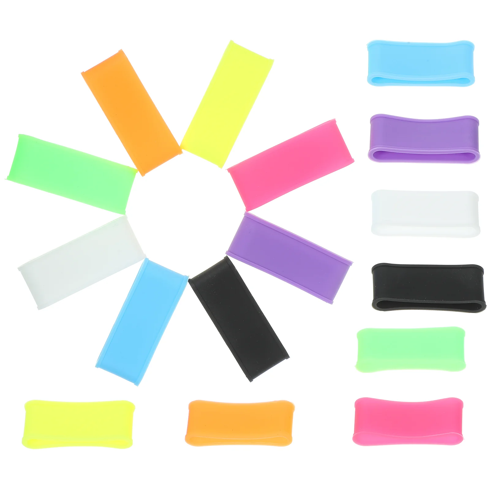 16 Pcs Badminton Racket Non-slip Ring Tennis Overgrips Rings Non-skid Silicone Racquet Hand Glue