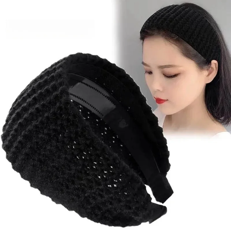 Knitted Wool Headband Age-Reducing Hair Band Wide Edge Toothed Face Washing Barrettes Hair accessories for Women Diademas