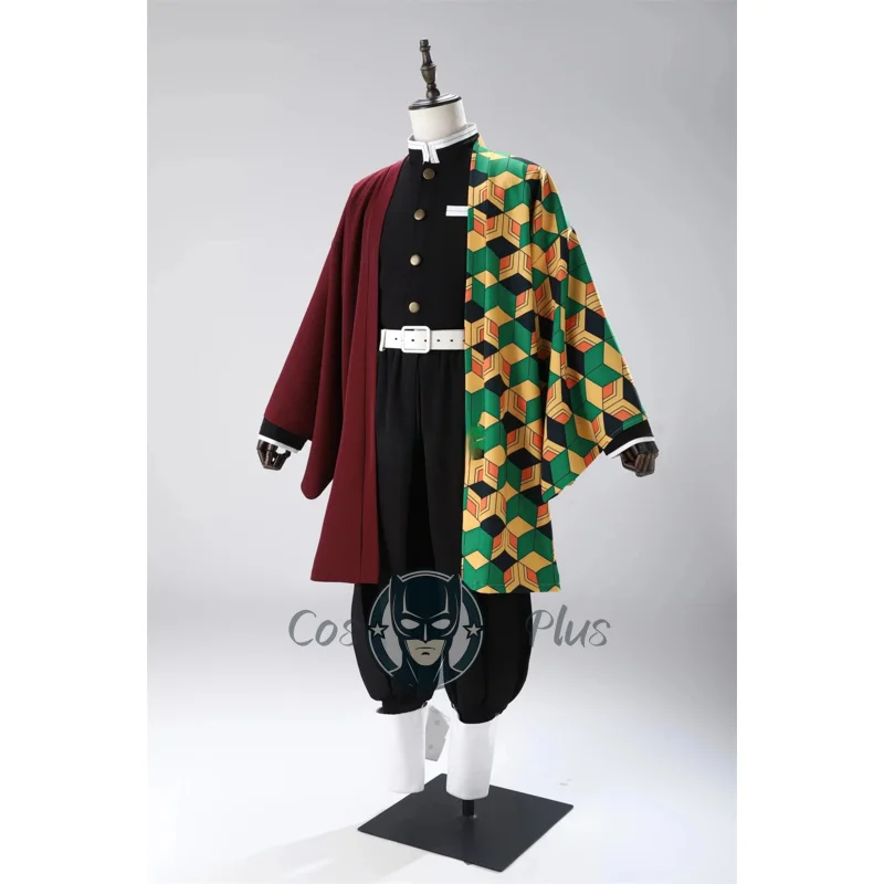 Disfraz de Tomiokaa Giyuu, bordado Haori, Material TR de calidad SR