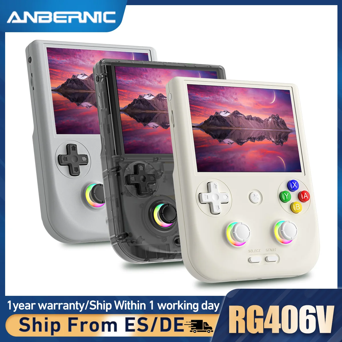 ANBERNIC RG406V Console de jeu Portable 4 pouces IPS multi-touch écran rétro Console de jeu Portable poche lecteur de jeu vidéo cadeau