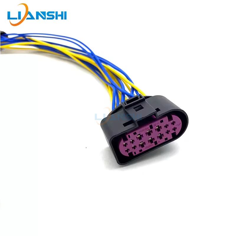 Suitable for Audi A4 A6L Q5 Q7 car xenon headlight assembly wiring harness plug and socket 14P extension wiring harness