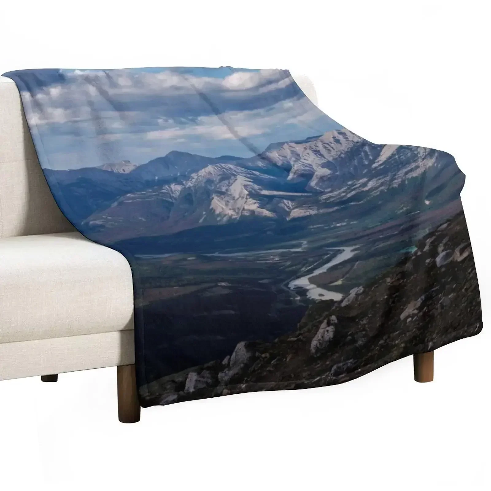 Canadian Rockies Throw Blanket Loose Soft Beds Blankets