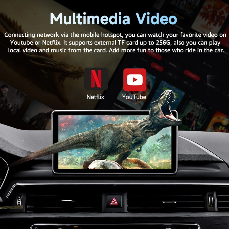 Smart CarPlay AI Box Android Auto Video Multimedia Adapter Support TF Card Navigation Bluetooth For Original Car