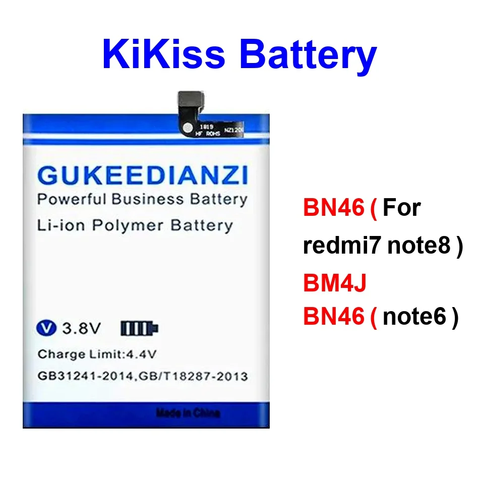 

Mobile Phone Battery High-Efficiency BM4J 4800-5100Mah For Xiaomi Redmi NOTE6 7 8 Note 8T 6 NOTE8 Note8t Pro