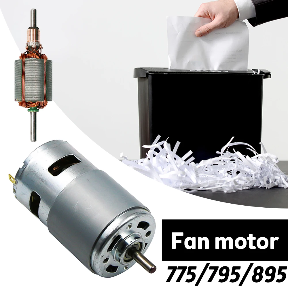 RS-775/795/895 Carbon Brush Motor DC 12V High Speed High Power Large Torque with Ball Bearing Cooling Fan for Drill