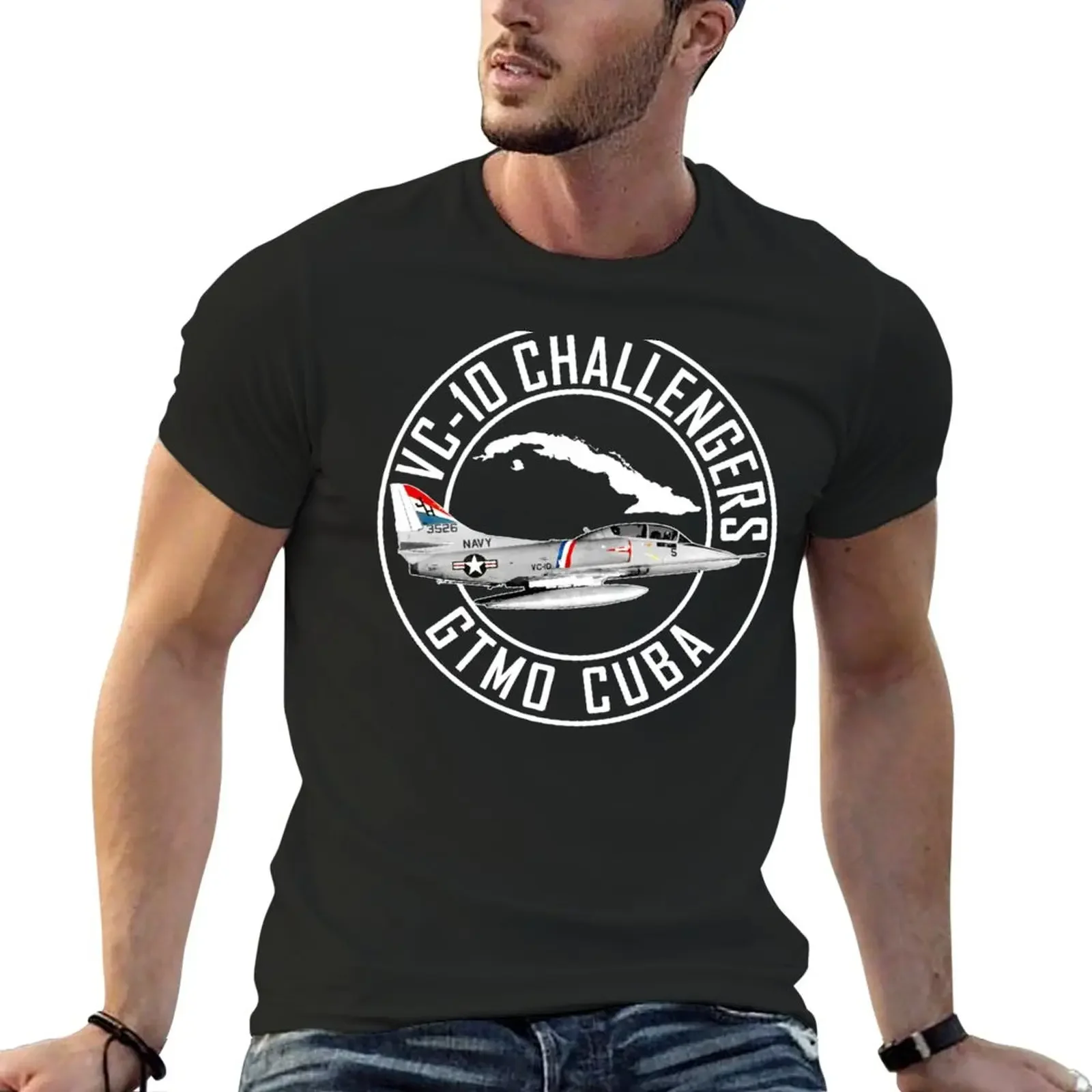 New GTMO VC-10 Challengers - NAS Guantanamo Bay Cuba T-Shirt vintage tops mens plain t shirts