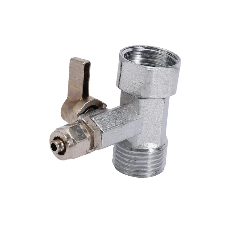 ABGR-4X RO 공급수 어댑터 1/2인치 ~ 1/4인치 볼 밸브 수도꼭지 탭 공급 역삼투 실버