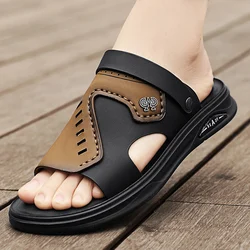 Men's casual sandals summer new outdoor breathable anti slip waterproof beach shoes fashion youth dual-purpose driving slippers