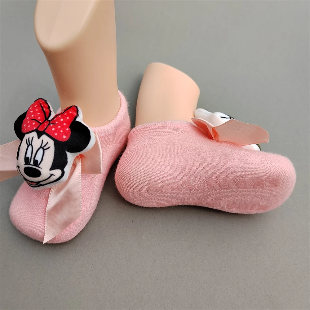 Disney Anime Summer Pink Daisy Duck Newborns Shoes Set Girl Baby Shower Gifts for Friends Non Slip From 0 To 4 Months Toddler