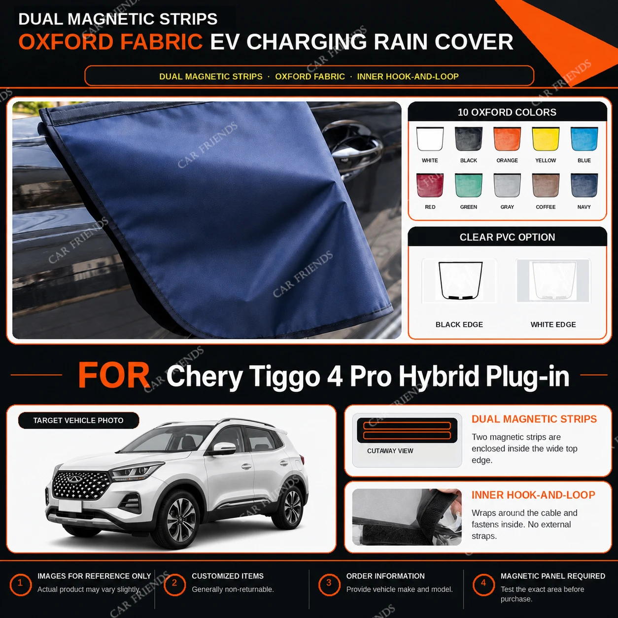 capa-de-protecao-impermeavel-para-porta-de-carregamento-de-veiculos-eletricos-ev-em-tecido-oxford-para-chery-tiggo-4-pro-hibrido-plug-in-com-tiras-magneticas-duplas-e-repelente-a-Agua