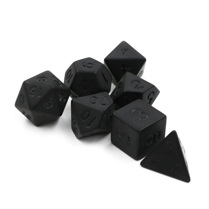 7Pcs/Set Acrylic Dice Multi-faceted Various Shapes Polyhedral Digital Game Dices for Club/Party/Family Game Accessories