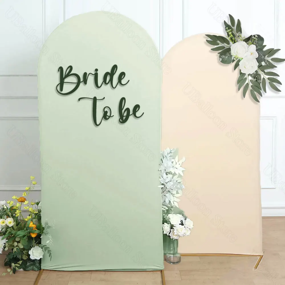 2M Sage Green Arch Cover Double Sided Matte Beige Sage Green Chiara Wedding Arch Cover for Birthday Baby Shower Backdrop Decor