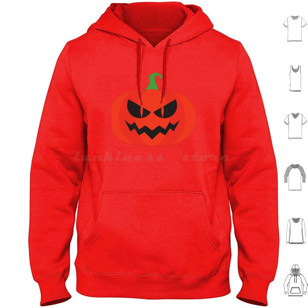 Scary Tomato Pumpkin Jack-O-Lantern Hoodies Long Sleeve Scary Pumpkin Halloween Angry Ghost Horror Zombie Holiday