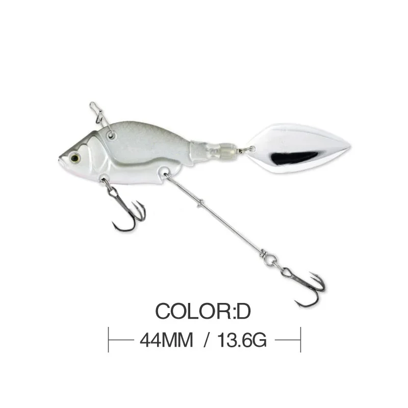 Rotierende Metall VIB Vibration Köder Spinner Löffel Angeln Lockt 13,6g 4,4 cm Jigs Forelle Winter Angeln Harte Köder angelgerät Pesca