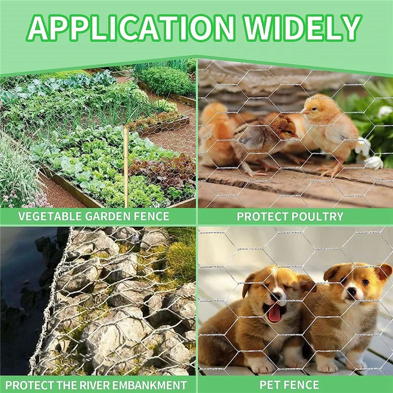 【Must-Haves】Chicken Wire Mesh Floral Chicken Wire Hexagonal Chicken Wire Fencing Fit For Garden Craft Projects