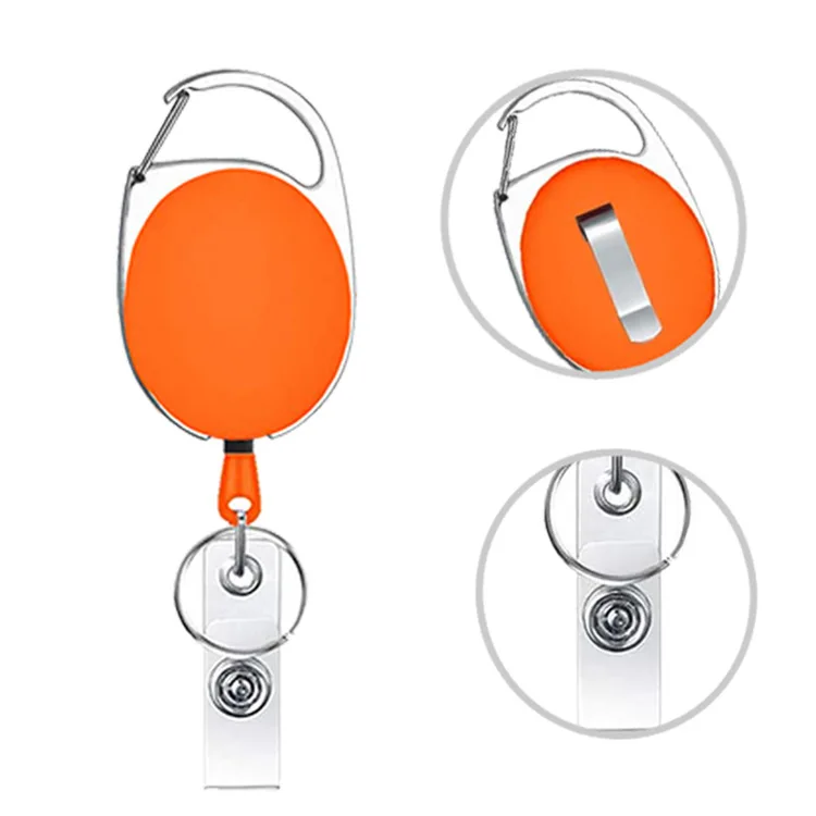 Hot Sales 1 Piece Retractable Name Tag ID Card Holder ABS Nurse Doctor Badge Reel Keychains Lanyard School Office Supply
