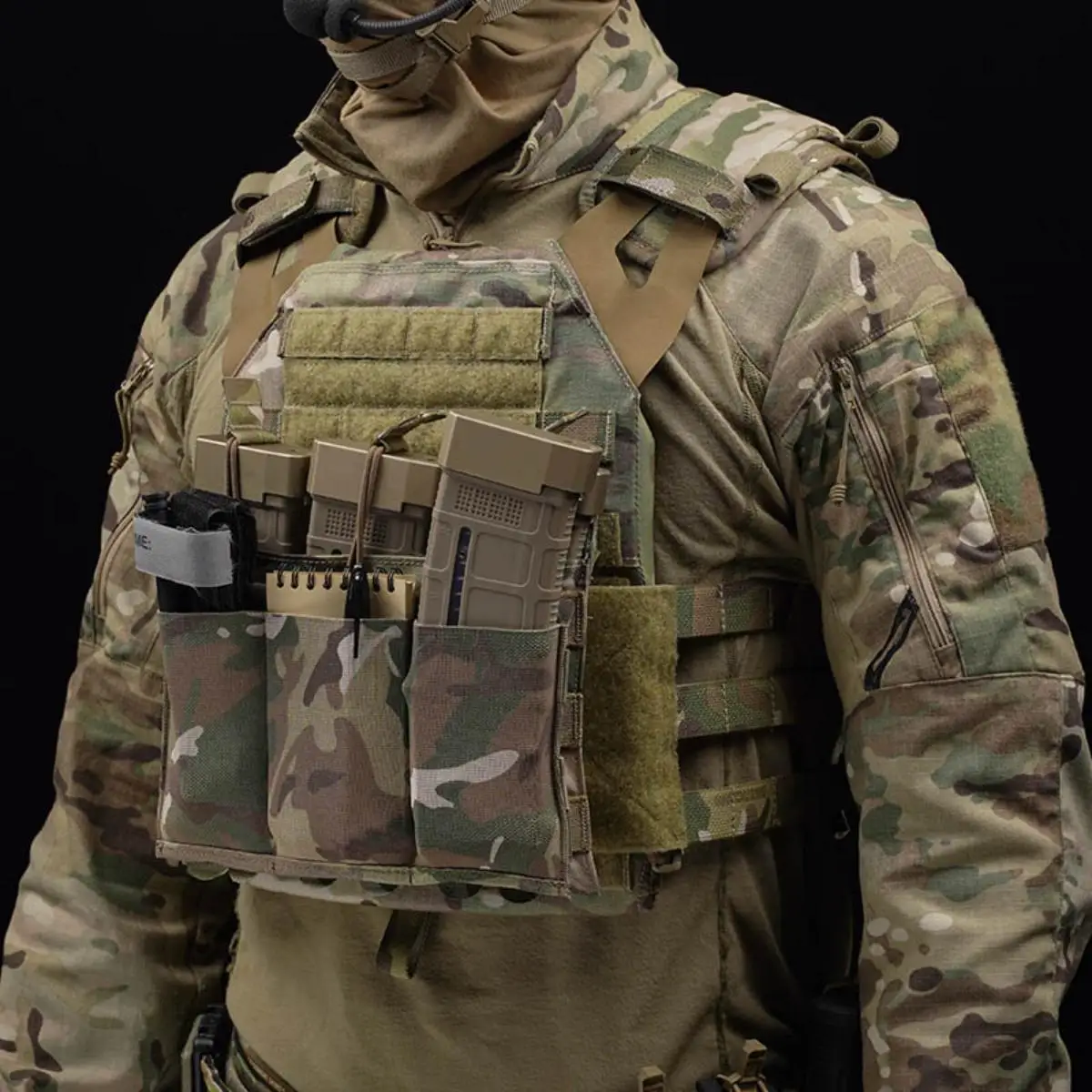 Durable Lightweight Elastic AR M4 5.56 AK 7.62 Triple Mag Pouch Rifle Triple Molle Magazine Holster