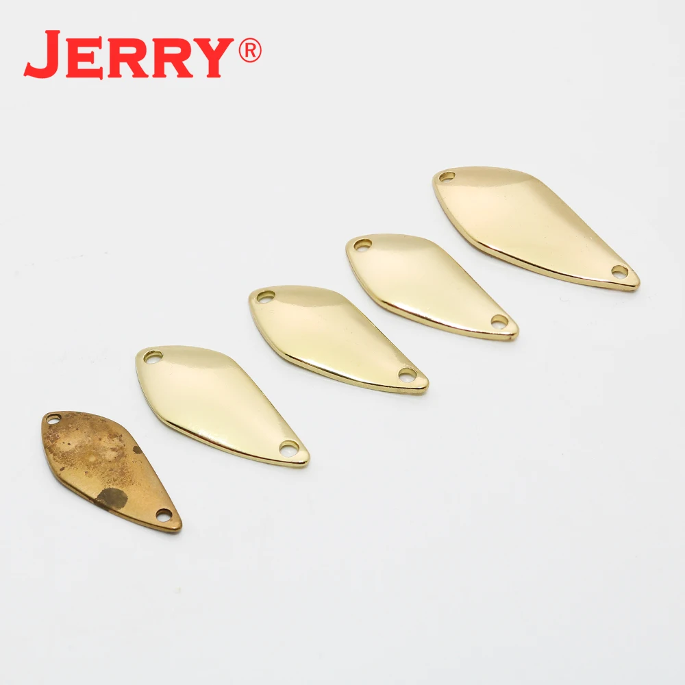 Jerry Aquarius 50pcs Fishing Lures Freshwater Metal Hard Bait Unpainted Blank Trout Spoons Spinner Bait Baubles